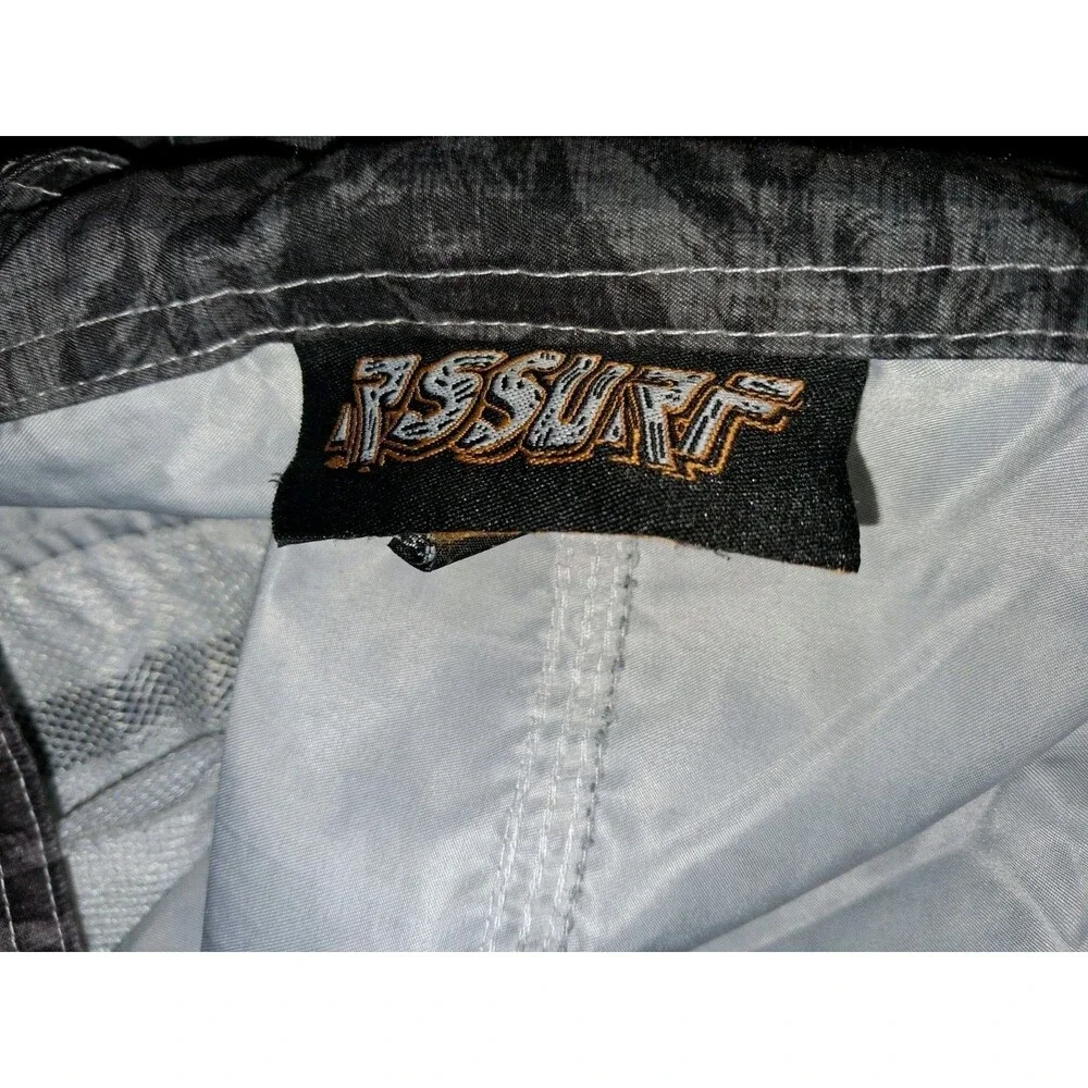 RS Surf Board Shorts Mens XL Gray Pineapple Tropical Swim Trunks Drawstring